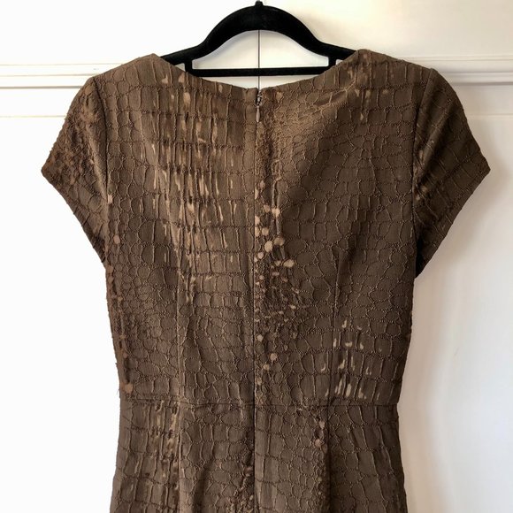 *NWT* Snake-Print Pleated-Waist Sweetheart Neck Dress - Made in Canada- XXS - Picture 4 of 16